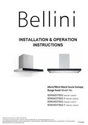 Bellini BDRA603TBX2 Installation & Operation Instructions