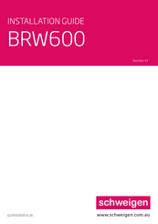Schweigen BRW600 Installation Manual