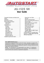 Autostart AS-1525 SH User Manual