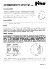 Fike 203-0003 Installation And Maintenance Instructions
