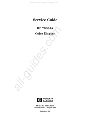 HP 70004A Service Manual