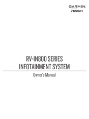 Garmin RV-IN800 Series Owner's Manual