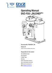 DVZ OILCHIEF 10000 FSU Operating Manual