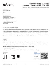 Robern CURATED BATH Series Important Safety Instructions Manual