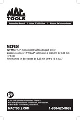 MAC TOOLS MCF801 Instruction Manual