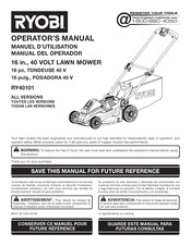 Ryobi RY40101 Operator's Manual
