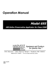Harvest TEC 695 Operation Manual