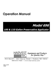 Harvest TEC 696 Operation Manual