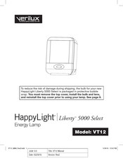 Verilux HappyLight Liberty 5000 Select VT12 Manual