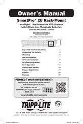 Tripp Lite SmartPro SMART1000RM2UL Owner's Manual