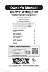 Tripp Lite SmartPro ST1000RM2UL Owner's Manual
