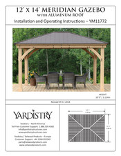 Yardistry YM11772 Installation And Operating Instructions Manual