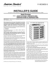 American Standard 2A6H1018-060 Installer's Manual