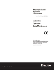 Thermo Scientific System I Installation, Operation, Basic Maintenance