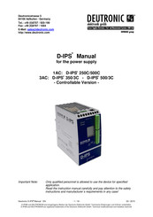 Deutronic D-IPS 250C/500C Manual