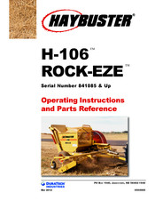 Haybuster ROCK-EZE H-106 Operating Instructions And Parts Reference