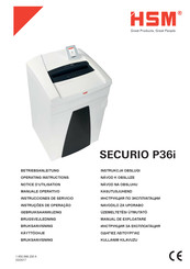 HSM SECURIO P36i Operating Instructions Manual