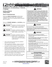 Daikin KEH063A4E Installation Instructions Manual