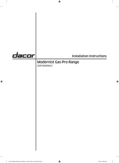 Dacor DOP36M96GLM Installation Instructions Manual