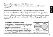Citizen H82 Manual