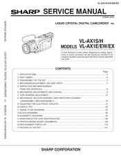 Sharp VL-AX1EW Service Manual