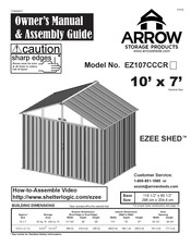 Arrow Storage Products EZEE SHED EZ107CCCR Owner's Manual & Assembly Manual