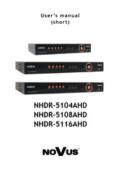 Novus NHDR-5104AHD User Manual