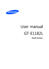 Samsung GT-E1182L User Manual