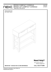 Next BRONX COMPACT CONSOLE 942438 Assembly Instructions Manual