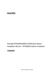 Huawei Airbridge BTS3606A Installation Manual