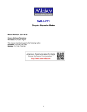 Midian SVR-1-KW1 Manual