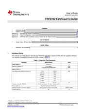 Texas Instruments TRF3762 EVM User Manual
