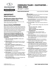 SNOWJOE SUNJOE 24V-X2-TLR14-CT Operator's Manual