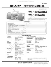 Sharp WF-1100WS Service Manual
