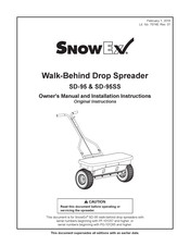 SnowEx Sidewalk-Pro SD-95 Owner's Manual And Installation Instructions