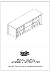 Vidao VW2960C Assembly Instructions Manual
