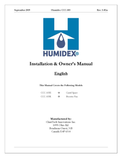 Humidex CCC-103R Installation & Owner's Manual