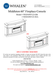 Whalen Middleton WSF60WV23-WA Manual