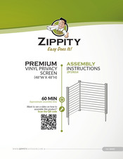 Zippity PREMIUM VINYL PRIVACY SCREEN Assembly Instructions Manual