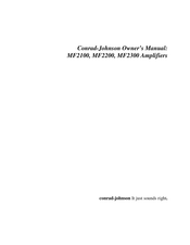 Conrad-Johnson MF2100 Owner's Manual
