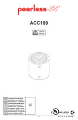 peerless-AV ACC109 Manual