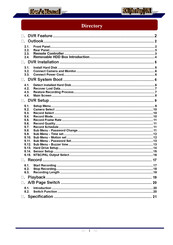 König SEC-DVR20 User Manual