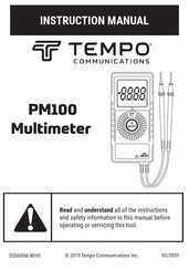 Tempo Communications PM100 Instruction Manual