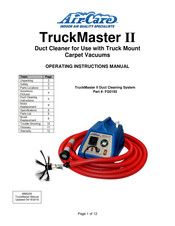 Air-Care TruckMaster II Operating Instructions Manual