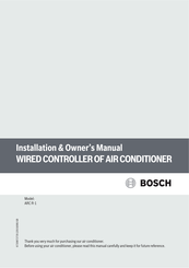 Bosch ARC R-1 Installation & Owner's Manual