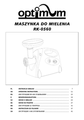 Optimum RK-0560 Operating Instructions Manual
