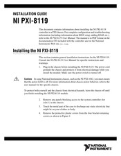 National Instruments PXI-8119 Installation Manual