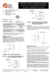 E2S E2 S121UL Series Instructions/Service Manual