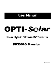 Opti-Solar Premium SP20000 User Manual