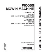 Woods 872311G Parts & Operators Manual